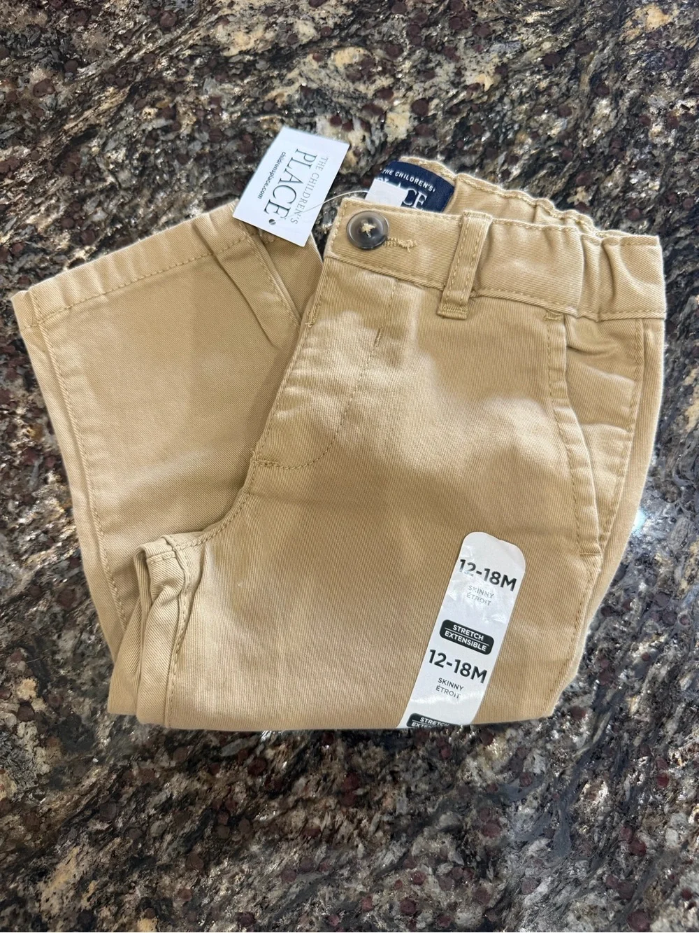 NWT The Children's Place Tan Baby Chino Pants - 12-18M